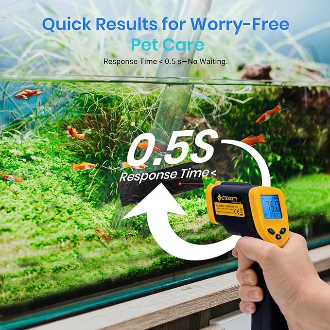 Etekcity Infrared Thermometer Laser Temperature Gun 1080, -58°F~ 1130°F for Meat Food Candy Pizza Oven, Heat Gun for Cooking, Kitchen, Fridge, Reptile, BBQ, HAVC, Adjustable Emissivity & Max Measure - Image 5