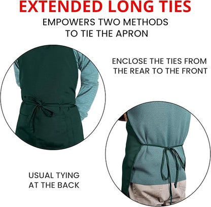 Utopia Kitchen 10 Pack Bib Apron Adjustable with 2 Pockets, Water and Oil Resistant, Cooking Kitchen Chef Apron for Women Men - Image 6