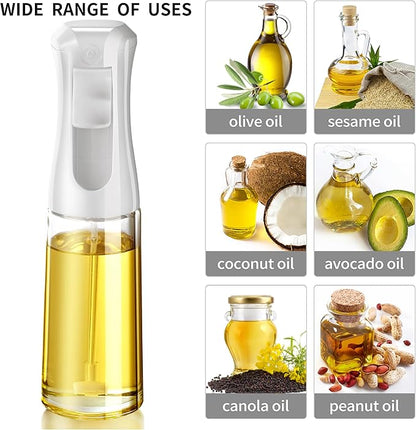 Oil Sprayer for Cooking- 200ml Glass Olive Oil Sprayer Mister, Olive Oil Spray Bottle, Kitchen Gadgets Accessories for Air Fryer, Canola Oil Spritzer, Widely Used for Salad Making, Baking, Frying,BBQ4 - Image 4