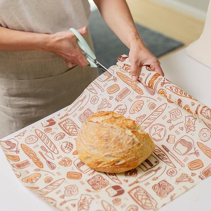 Bee's Wrap Beeswax Wraps for Food - Cut to Size 14x52" Beeswax Wrap Roll - Plastic Free Made in USA Reusable Natural Food Wrap - Bakery Lane - Image 3