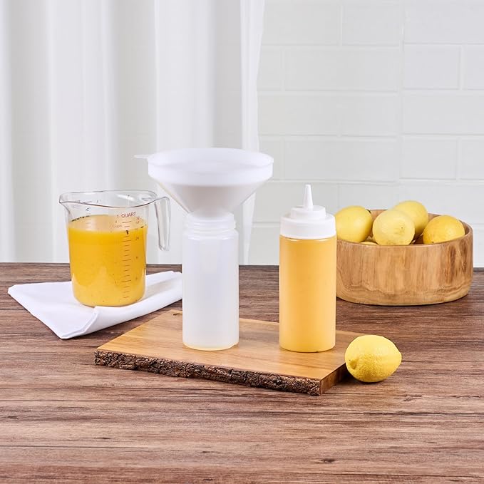 Restaurantware-Met Lux 24-ounce Plastic Funnel, 1 Plastic Funnel - Precise Spout, White Pouring Tool, Wide Spout, For Transferring Ingredients - Image 4