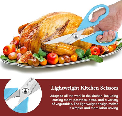 Gifts for Dad from Daughter Son, BEST DAD Tool Shears, iBayam Kitchen Scissors All Purpose Heavy Duty Meat Scissors Poultry Shears, Dishwasher Safe Stainless Steel Utility Scissor - Image 5