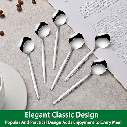 5.1 Inches Stainless Steel Coffee & Tea Spoon,6-Piece Cute Mini Spoons For Dessert,Small Espresso Spoons For Dessert,Cute Tiny Spoon - Image 6