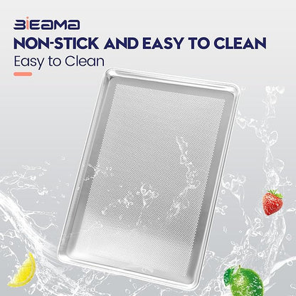 BIEAMA 12 Pack Full Size 26" x 18" Aluminum Baking Sheet Pan Perforated, Commercial Bakery Equipment Cookie Sheets, NSF Approved Baking Tray - Image 5