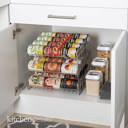 Kitchen Details 3 Tier Can Organizer | Canned Food Storage Rack | Kitchen Cabinet and Pantry Organization-| Holds 36 Cans - Space Saving - Chrome,(Pack of 12) - Image 4