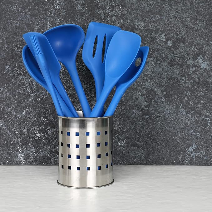 Chef Craft Premium Silicone Cooking Ladle, 11.25 inch, Blue - Image 5