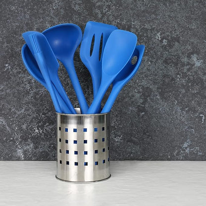 Chef Craft Premium Silicone Cooking Ladle, 11.25 inch, Blue - Image 5
