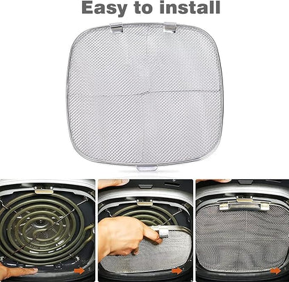 Replacement Stainless Steel Splatter Shield for Ninja Foodi AG301, Fine Mesh Splatter Screen Accessories for Ninja Foodi AG300, AG300C,AG301C, AG302, AG400 Indoor Grill