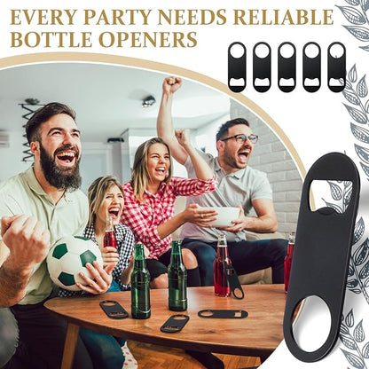 Remerry Bottle Openers Stainless Steel Flat Bottle Opener Bulk 3.4 x 1.3 Inches Bartender Beer Key Soda Can Mini Speed for Kitchen, Bar or Restaurant (Black,25 Pcs) - Image 7
