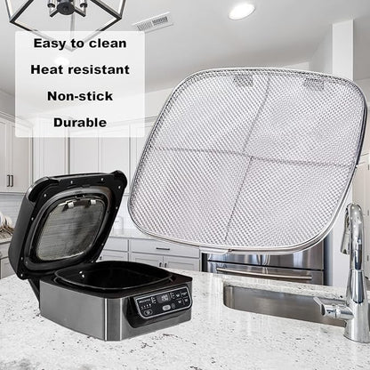 Replacement Stainless Steel Splatter Shield for Ninja Foodi AG301, Fine Mesh Splatter Screen Accessories for Ninja Foodi AG300, AG300C,AG301C, AG302, AG400 Indoor Grill