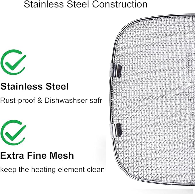 2 Pack Replacement Stainless Steel Splatter Shield for Ninja Foodi AG300,AG301C Air Fryer Replacement Part