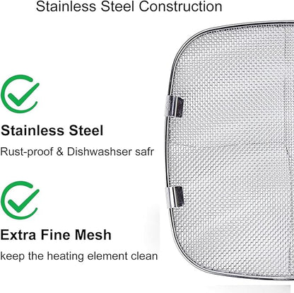 2 Pack Replacement Stainless Steel Splatter Shield for Ninja Foodi AG300,AG301C Air Fryer Replacement Part