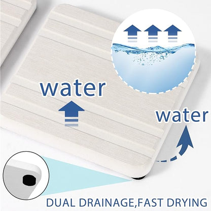 3PCS Water Absorbing Stone Tray, DryingNeat Diatomite Stone Sink Tray, Instant Dry Sink Coasters, Kitchen Sponge Hand Soap Holder, Bathroom Sink Vanity Trays,8 * 4inch and 4 * 4inch - Image 2