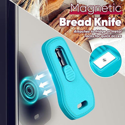 24SHEN Bread Lame, Sourdough Scoring Tool with Extractable & Magnetic, Sour Dough Tools Sourdough Cutter for Homemade Bread Making, Scoring Knife Include 5 Razor Blades-Blue - Image 5