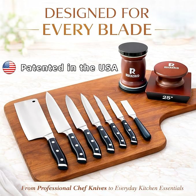 The Original Patented Knife Sharpener Kit, 4 Replaceable Ceramic Grinding Discs,Rolling Knife Sharpener 15& 20& 12& 25 Inclination Angles, Mother's Day, Father's Day,Birthday Give to You Love Most - Image 5