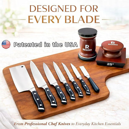 The Original Patented Knife Sharpener Kit, 4 Replaceable Ceramic Grinding Discs,Rolling Knife Sharpener 15& 20& 12& 25 Inclination Angles, Mother's Day, Father's Day,Birthday Give to You Love Most - Image 5