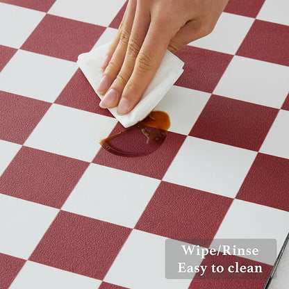 Ohocut Checkered Dish Drying Mat for Kitchen Counter, Coffee Bar Station Accessories, Retro Cute Aesthetic Modern Absorbent Drainer Mat Kitchen Drying Mat Easy Clean (Red, 24" x 16") - Image 5