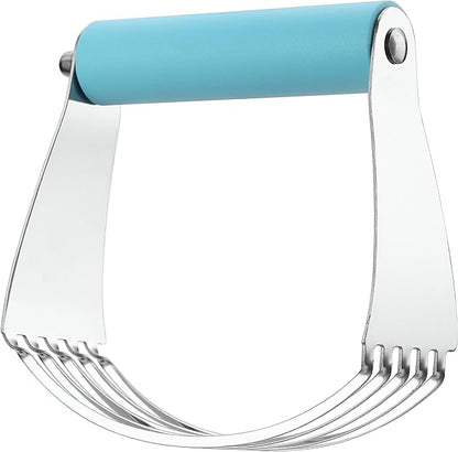 Spring Chef Large Dough Blender For Baking, Dishwasher Safe Dough Cutter Tool, Stainless Steel Pastry Cutter Tool with Sharp Blades, Manual Pastry Blender for Easy Mixing - Aqua Sky - Image 9