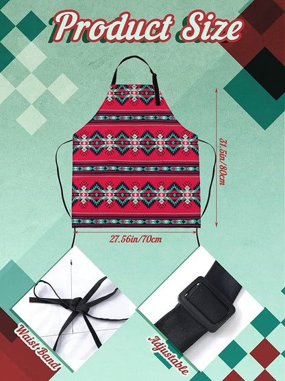 Geetery 4 Pcs Chicken Aprons for Women Rooster Print Apron Waterproof Adjustable for Kitchen Cooking - Image 3