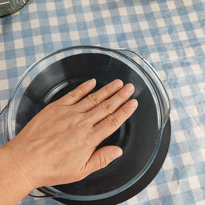 Casserole Baking Dish with 2 pcs, 1.5 QT large,Round with Handle and Lid, Tempered Glass, Oven Microwave Dishwasher freezer safe,Cookware Bowl,Clear
