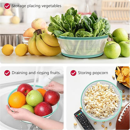 WVM Microwave Splatter Cover Vented for Food with Hook Hole, Splatter Guard & Colander Kitchen Gadget for Food, Meal Prep - Image 5