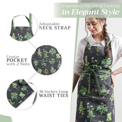 Maison d' Hermine 100% Cotton Apron for women with Pocket Kitchen Chef Apron for Men Cooking Mothers Day Gifts - Image 5
