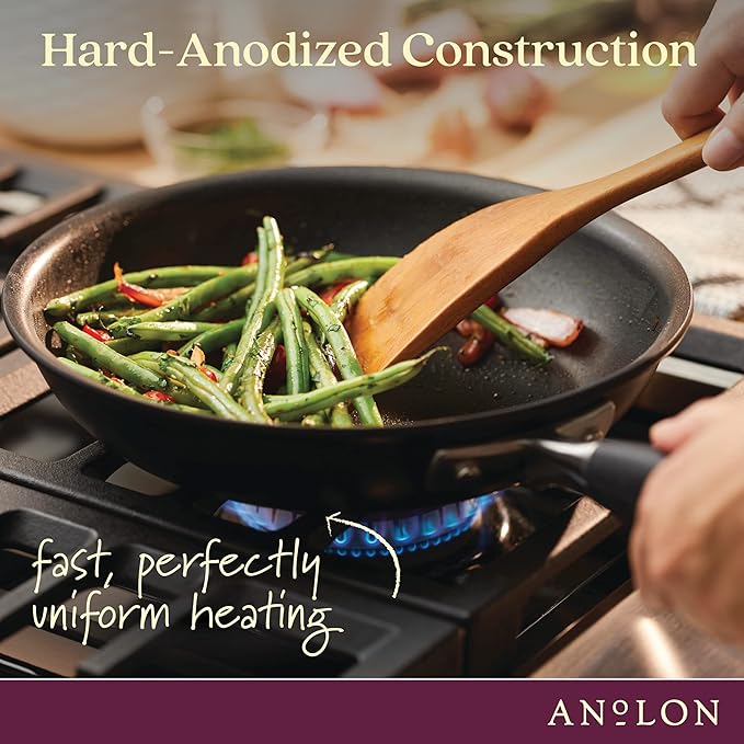 Anolon Advanced Home Hard Anodized Nonstick Frying Pan, 8.5 Inch – Small Non Stick Egg Pan, Durable Nonstick Skillet - Onyx - Image 7