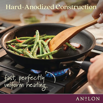 Anolon Advanced Home Hard Anodized Nonstick Skillet, 10.25 Inch – 10 Inch Fry Pan, Non Stick Saute Pan, Durable Cooking Skillet - Onyx - Image 7