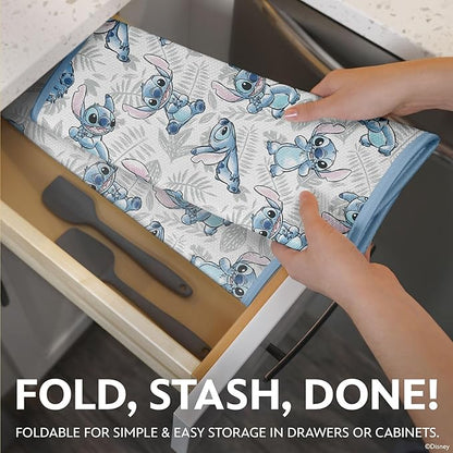 Disney Dish Drying Mats for Kitchen Counter (2 Pack) – 16" x 18" Absorbent Kitchen Drying Mats for Dishes – Fast-Drying, Machine Washable Dish Mats – Mickey & Minnie, Winnie the Pooh, & Stitch - Image 4