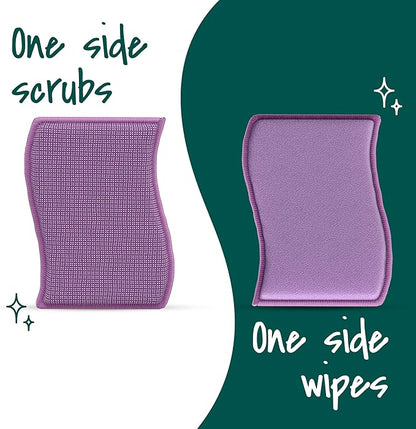 Scotch-Brite Dobie Stay Clean Scrubbers, Non-Scratch Dual-Sided Dish Sponges with Absorbent Cloth Side, Odor Resistant Scrubbing Pads for Dishes and Household Cleaning, 8-Pack - Image 6
