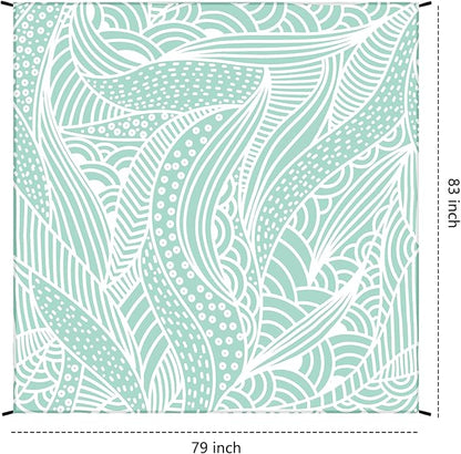 HIHOHO Beach Blanket Waterproof Sandproof Extra Large Beach Mat 79" X 83"/120"x108"for 1-8 Adults Quick Drying Durable Outdoor Picnic Mat for Beach Travel Camping Hiking