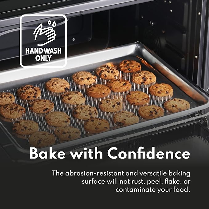 New Star Foodservice Commercial-Grade 18-Gauge Aluminum Sheet Pan/Bun Pan (15 L x21 W x1 H (Two Thirds size) Measure Oven) - Image 5