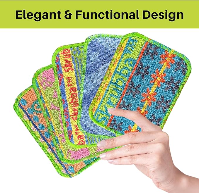 Wet-it! Skrubba 6-Pack Reusable Dish Scrubbers – Non-Scratch Scouring Pads for Kitchen & Household – Eco-Friendly, Dishwasher Safe Scrub Sponges for Dishes, Pots & Pans (Vogue) - Image 7