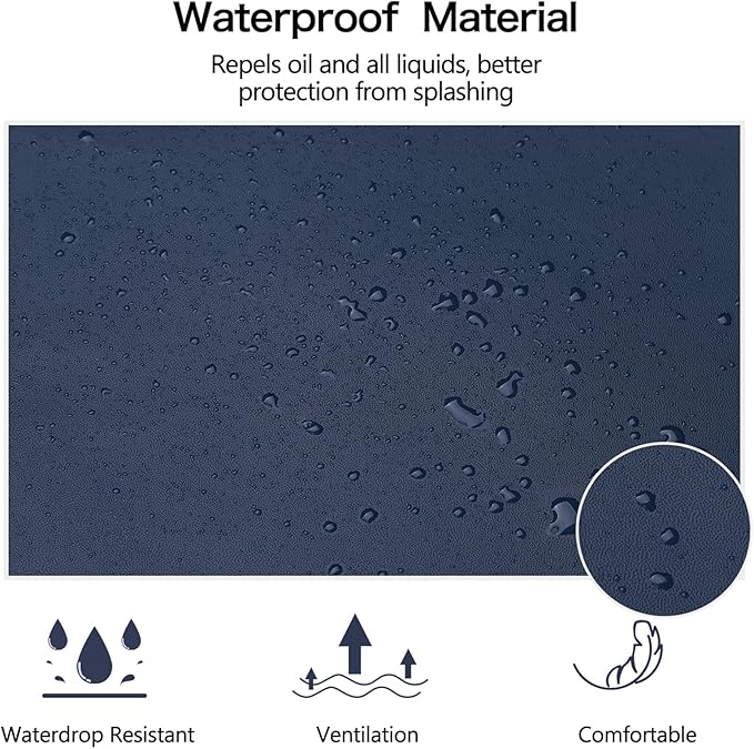 Homsolver 2 Pack Waterproof Rubber Aprons, Heavy Duty Butcher for Men, Chemical Vinyl Plastic Aprons for Dishwashing - Image 3
