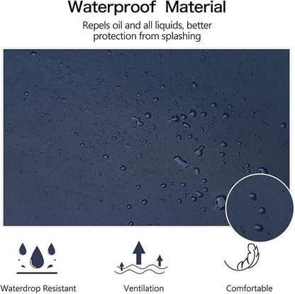 Homsolver 2 Pack Waterproof Rubber Aprons, Heavy Duty Butcher for Men, Chemical Vinyl Plastic Aprons for Dishwashing - Image 3