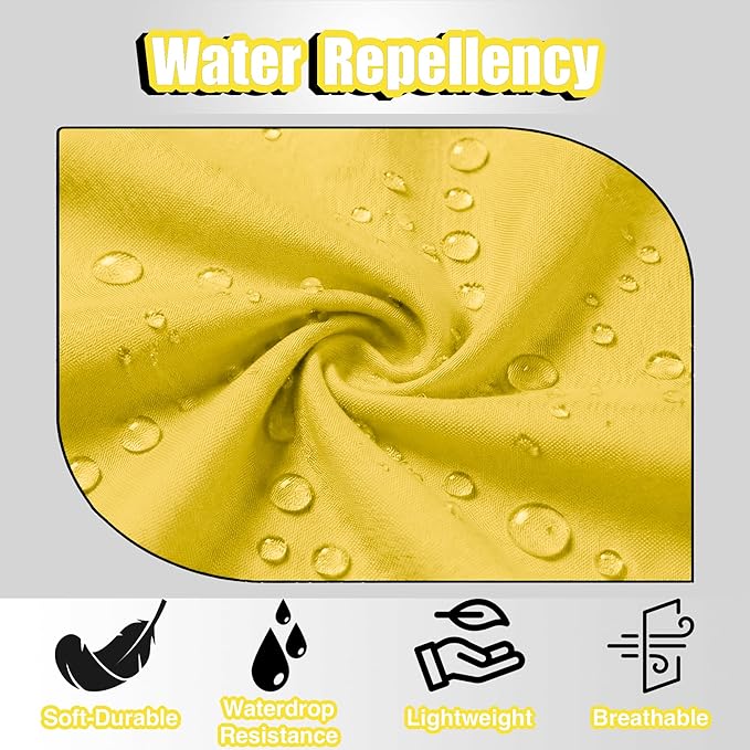 TOSHE Kitchen Apron Waterdrop Resistant Cotton Apron with adjustable Aprons for Women with Pockets 10 Color option Cooking Yellow Apron (Yellow) - Image 4