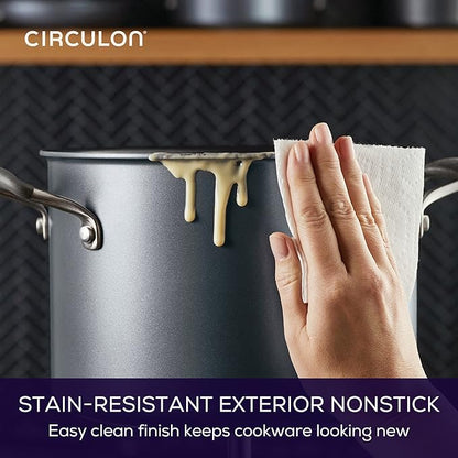 Circulon A1 Series with ScratchDefense Nonstick Induction Cookware, Stockpot with Lid, Pasta Pot, Kitchen Essentials, 8-Quart, Graphite - Image 9