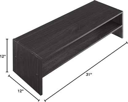 Whitmor Stackable 2-Tier Shoe Shelf, 31 inch, Espresso - Image 2