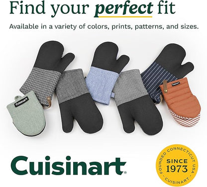 Cuisinart Heritage Kitchen Oven Mitts – Heat-Resistant Kitchen Mitts for Oven with Non-Slip Neoprene Palm, Long Cuff, and Cotton Filling – Durable Oven Gloves for Cooking, Baking, & Grilling - Image 7
