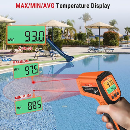 TempPro TP450 2 Laser Temperature Gun for Cooking, 16:1 D:S Ratio Infrared Thermometer Gun for Pizza Oven, Laser Thermometer Gun with Adjustable Emissivity Temp Gun -58 to 1022℉(Previously ThermoPro) - Image 5