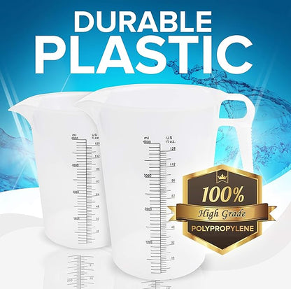 ACCUPOUR 32oz (1 quart) Measuring Pitcher, Plastic, Multipurpose - Great for Chemicals, Oil, Pool and Lawn - Ounce (oz) and Milliliter (mL) Increments (1000 mL) - Image 3