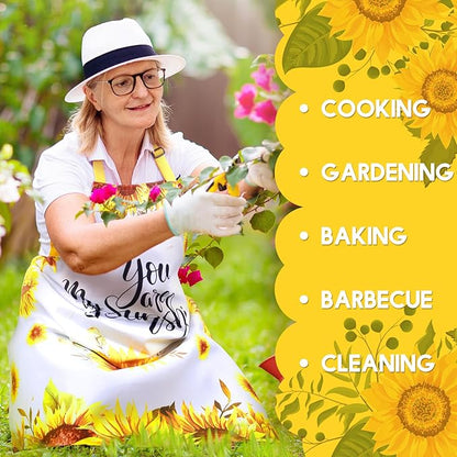 Geetery 4 Pcs Chicken Aprons for Women Rooster Print Apron Waterproof Adjustable for Kitchen Cooking - Image 5