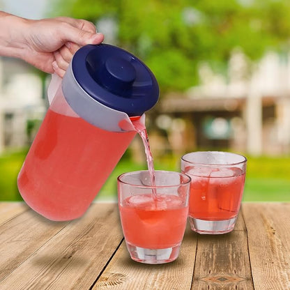 Water Pitcher with Lid 1 Gallon Pitcher, Freezer/Dishwasher Safe, BPA Free & Phthalate Free - Navy - Image 8