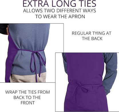 Utopia Kitchen 2 Pack Bib Apron, Adjustable with 2 Pockets, Water and Oil Resistant, Cooking Kitchen Chef Apron for Women Men - Image 6