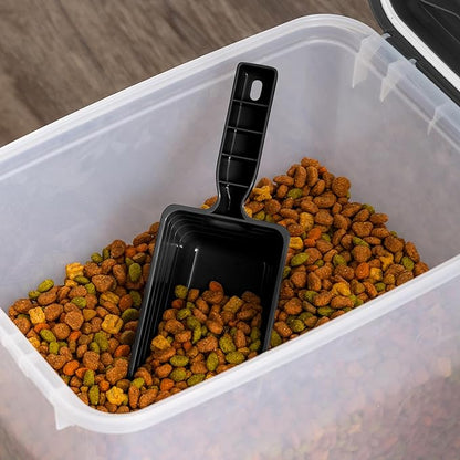 IRIS USA Airtight Dog Food Storage Container with 2-Cup Scoop and Slow Feeder Bowl Combo, Up to 30 lbs Pet Food Bin with Attachable Wheels, Anti-Slip Short Snouted Bowl, Easy to Clean, BPA Free, Black - Image 7