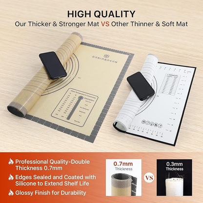 Silicone Pastry Mat, 36" x 24" Extra Large Non Stick Baking Mat with Measurement Non-slip Silicone Dough Rolling Mat for Making Cookies, Oven Liner, Fondant/Pie Crust Mat - Image 4