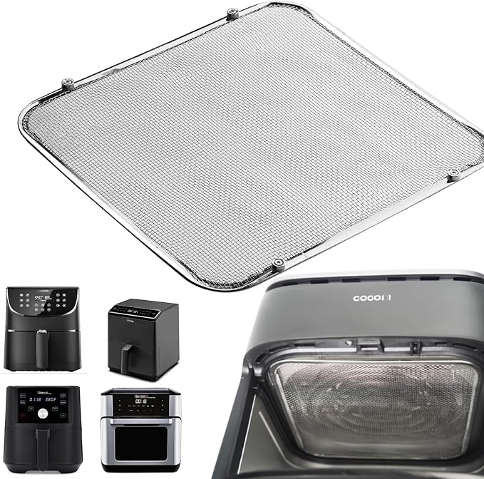 Magnetic Coil Covers Splatter Screen Compatible with Cosori TurboBlaze 6-6.8QT Instant Vortex 6/10QT - Air Fryer Heating Element Protection Extends Lifespan - Blocks 95% Grease & Smoke by KispogforKitchen
