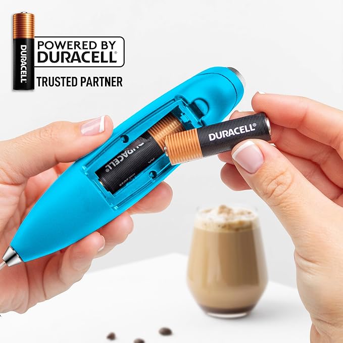 Zulay Kitchen Whisk Milk Frother with 4 Duracell Batteries - Powerful Handheld Foam Maker for Coffee, Lattes, Matcha, Hot Chocolate & Cappuccinos - Whip Creamy Froth in Seconds - Image 7