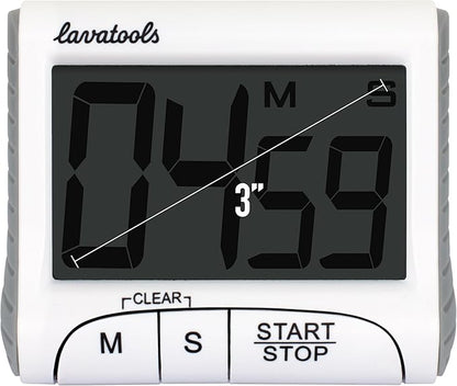 Lavatools KT1 Digital Kitchen Timer & Stopwatch, Large Display, Bold Digits, Simple Operation, Loud Alarm, Magnetic Kickstand for Cooking and Classroom - Image 3