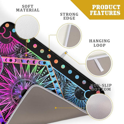 Colorful Microfiber Dish Drying Mat for Kitchen Counter 18 X 24 in Moon Decoration Dishes Pad Coffee Mats - Image 4